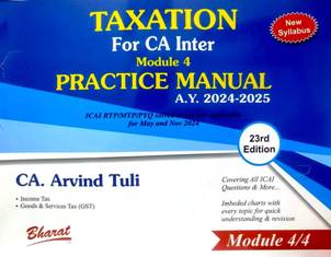  Buy TAXATION  For CA Inter Module 4 PRACTICE MANUAL